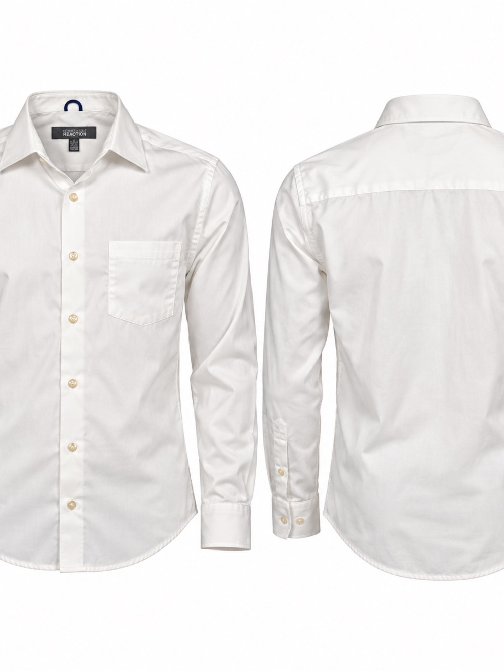 Kenneth Cole Reaction White Slim Fit Dress Shirt 16-16.5 34/35